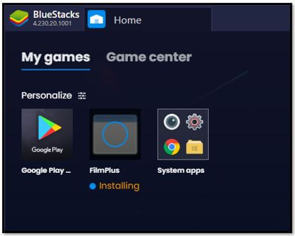 FilmPlus is Installing